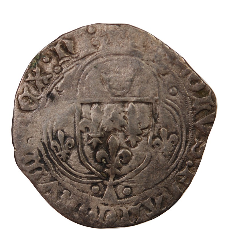 CHARLES VIII - BLANC A LA COURONNE DE BRETAGNE 1483 / 1498 NANTES