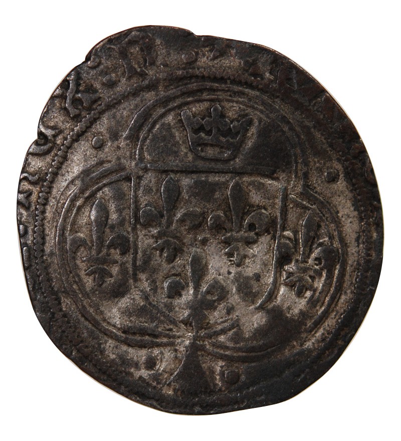 CHARLES VIII - BLANC A LA COURONNE DE BRETAGNE 1483 / 1498 NANTES