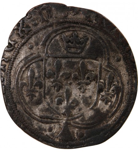 CHARLES VIII - BLANC A LA COURONNE DE BRETAGNE 1483 / 1498 NANTES