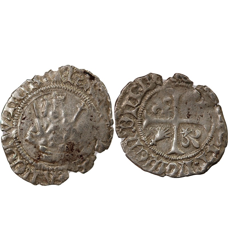 DUCHÉ DE BRETAGNE, CHARLES VIII - HARDI 1483 / 1498 NANTES