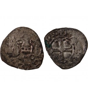 DUCHÉ DE BRETAGNE, CHARLES DE BLOIS - DENIER 1341 / 1364 NANTES 2