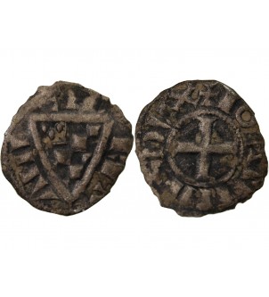 DUCHÉ DE BRETAGNE, JEAN Ier LE ROUX - OBOLE 1237 / 1286 VANNES 2