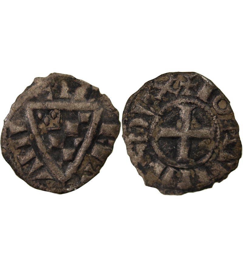 DUCHÉ DE BRETAGNE, JEAN Ier LE ROUX - OBOLE 1237 / 1286 VANNES