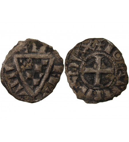 DUCHÉ DE BRETAGNE, JEAN Ier LE ROUX - OBOLE 1237 / 1286 VANNES