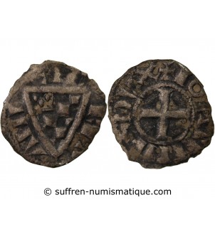 DUCHÉ DE BRETAGNE, JEAN Ier LE ROUX - OBOLE 1237 / 1286 VANNES