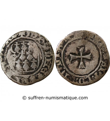 DUCHÉ DE BRETAGNE, JEAN V - BLANC A LA TARGE 1399 / 1442