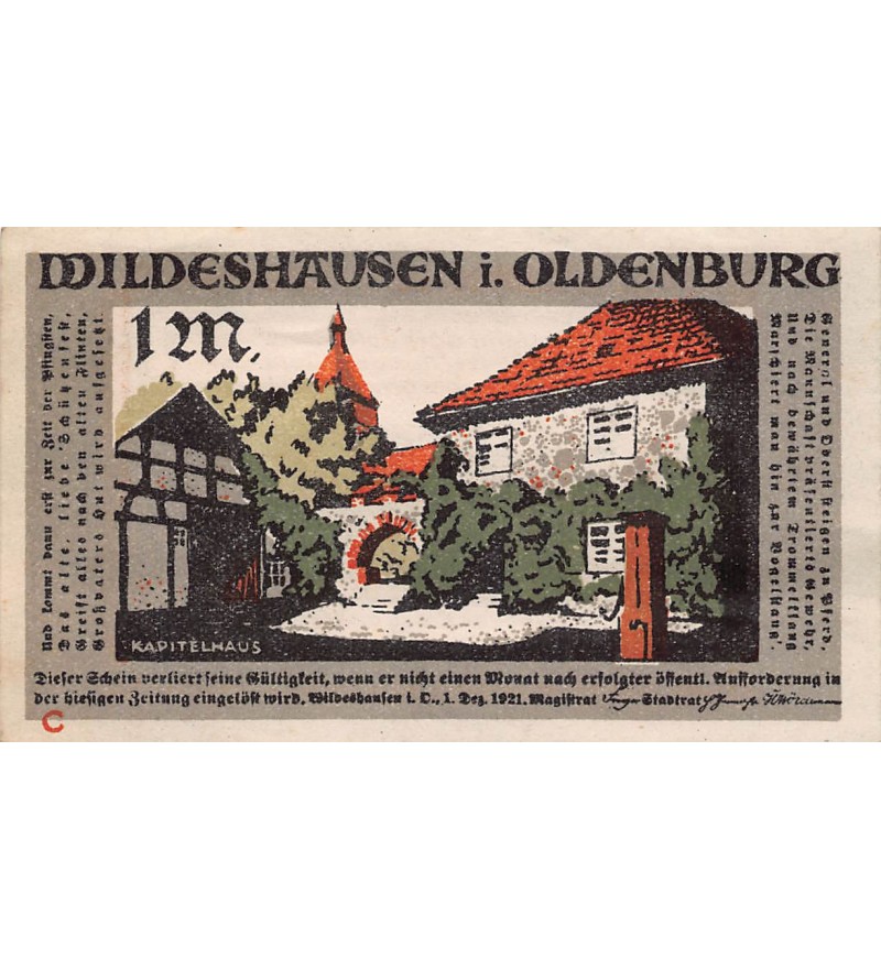 ALLEMAGNE, WILDESHAUSEN - 1 MARK 1921