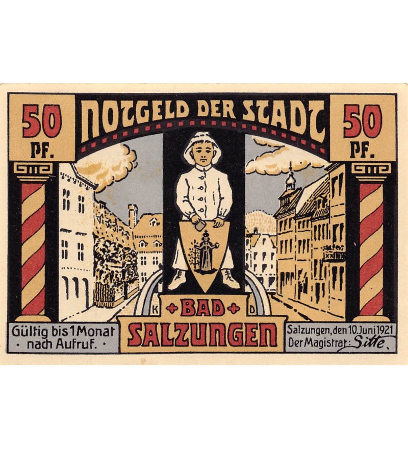 ALLEMAGNE, BAD SALZUNGEN - 50 PFENNIG 1921