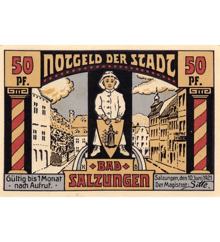 ALLEMAGNE, BAD SALZUNGEN - 50 PFENNIG 1921