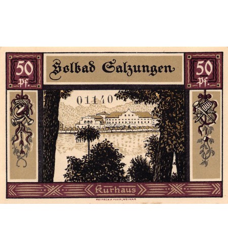 ALLEMAGNE, BAD SALZUNGEN - 50 PFENNIG 1921