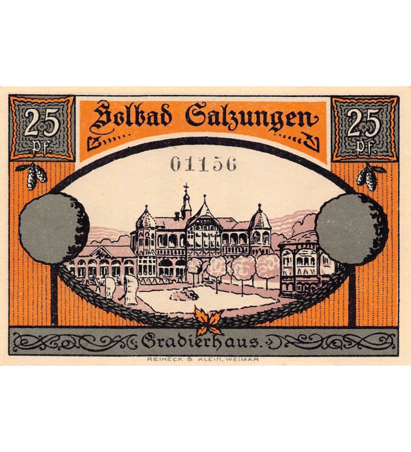 ALLEMAGNE, BAD SALZUNGEN - 25 PFENNIG 1921