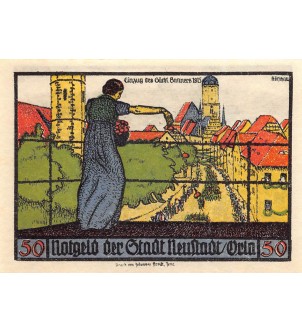 ALLEMAGNE, NEUSTAST A. ORLA - 50 PFENNIG 1921 2