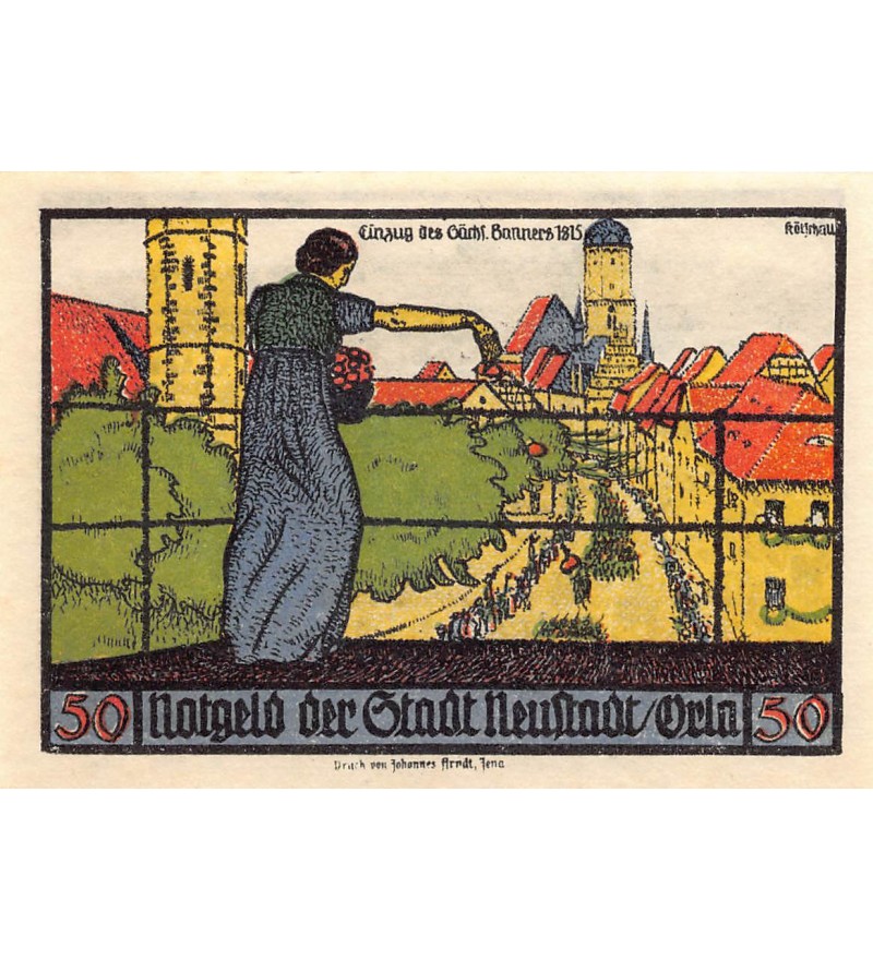 ALLEMAGNE, NEUSTAST A. ORLA - 50 PFENNIG 1921