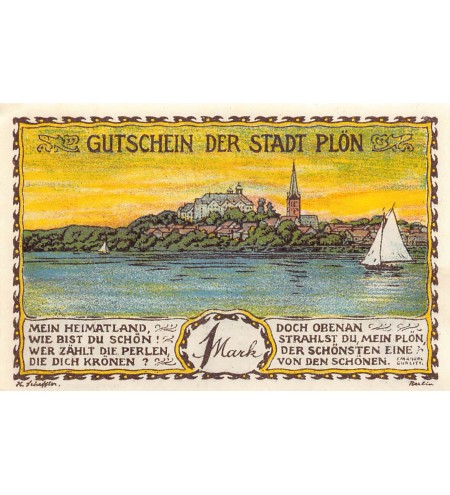 ALLEMAGNE, PLÖN - 1 MARK 1921