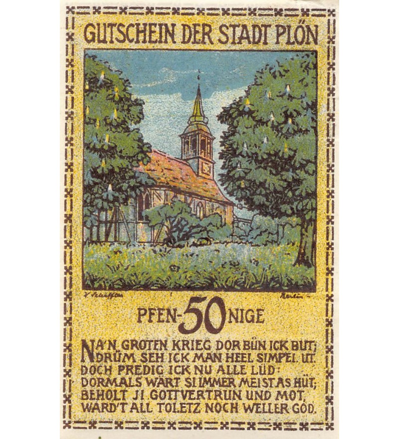ALLEMAGNE, PLÖN - 50 PFENNIG 1921