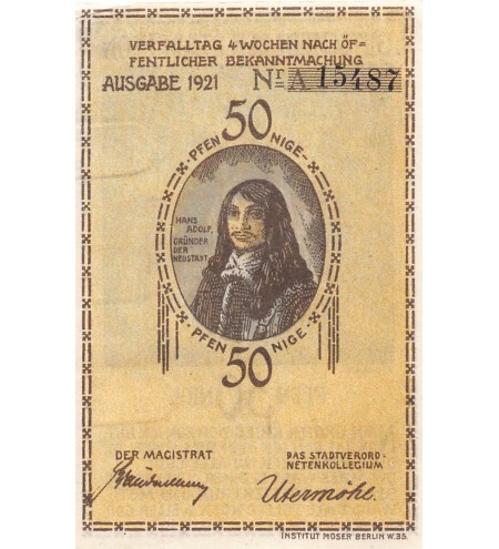 ALLEMAGNE, PLÖN - 50 PFENNIG 1921