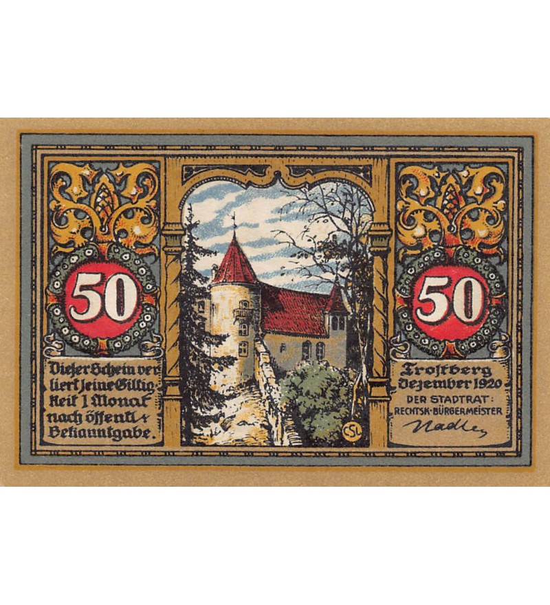 ALLEMAGNE, TROSTBERG - 50 PFENNIG 1920