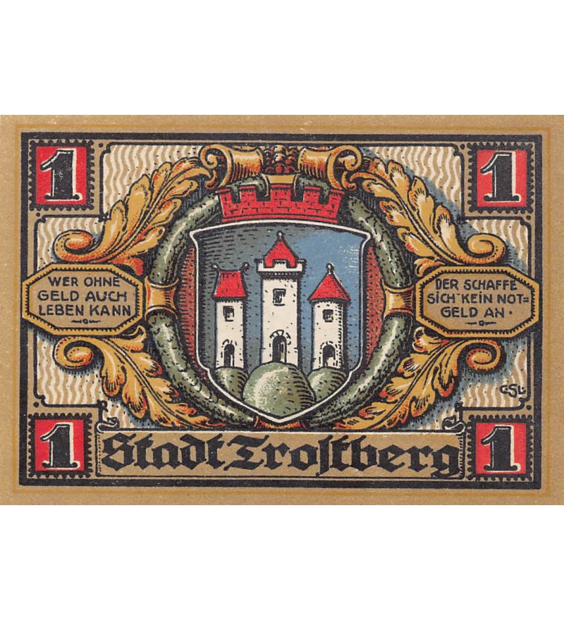 ALLEMAGNE, TROSTBERG - 1 MARK 1920