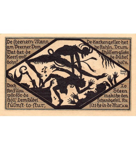 ALLEMAGNE, VERDEN - 75 PFENNIG 1921