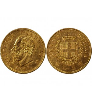 ITALIE, VICTOR-EMMANUEL II - 5 LIRE OR 1865 T BN 2