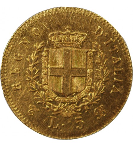 ITALIE, VICTOR-EMMANUEL II - 5 LIRE OR 1865 T BN