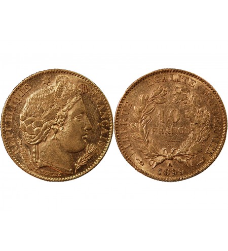 10 FRANCS OR CERES 1899 A PARIS
