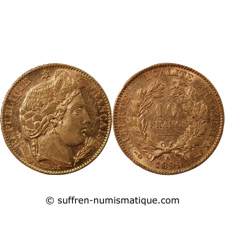 10 FRANCS OR CERES 1899 A PARIS