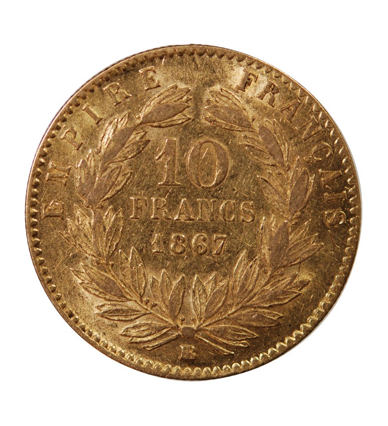 NAPOLEON III - 10 FRANCS OR 1866 BB STRASBOURG