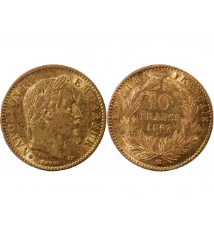 NAPOLEON III - 10 FRANCS OR 1866 BB STRASBOURG 2