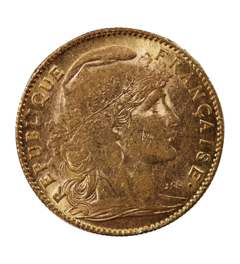 MARIANNE, COQ - 10 FRANCS OR 1912