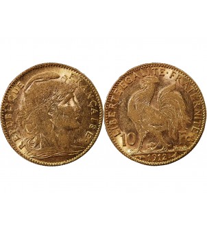 MARIANNE, COQ - 10 FRANCS OR 1912 2