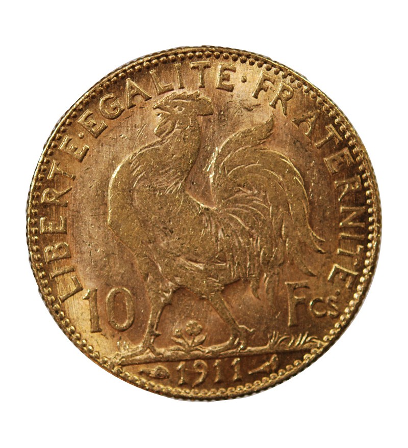 MARIANNE, COQ - 10 FRANCS OR 1911