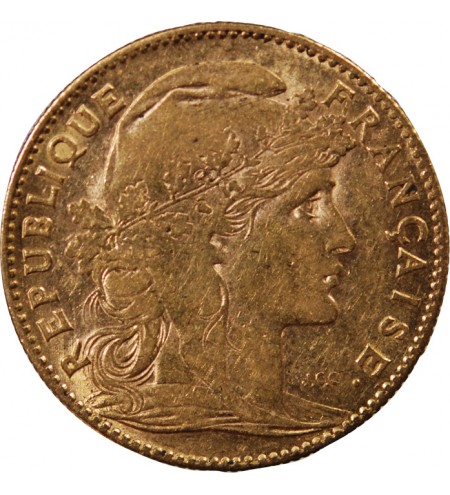 MARIANNE, COQ - 10 FRANCS OR 1907﻿