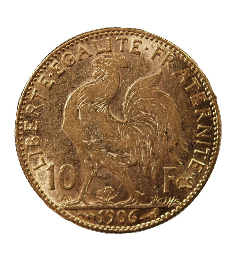 MARIANNE, COQ - 10 FRANCS OR 1906