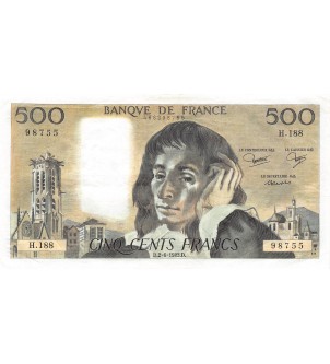 FRANCE, PASCAL - 500 FRANCS 02/06/1983 - SÉRIE H.188 - TTB+