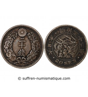 JAPON, MEIJI - 20 SEN ARGENT AN 3 (1870)