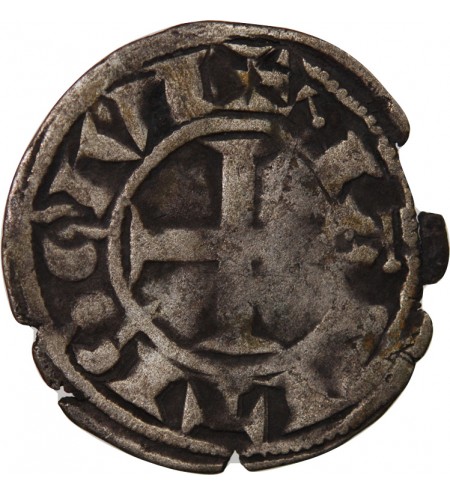 Guy de Thouars Denier Billon 1186-1213 T Nantes