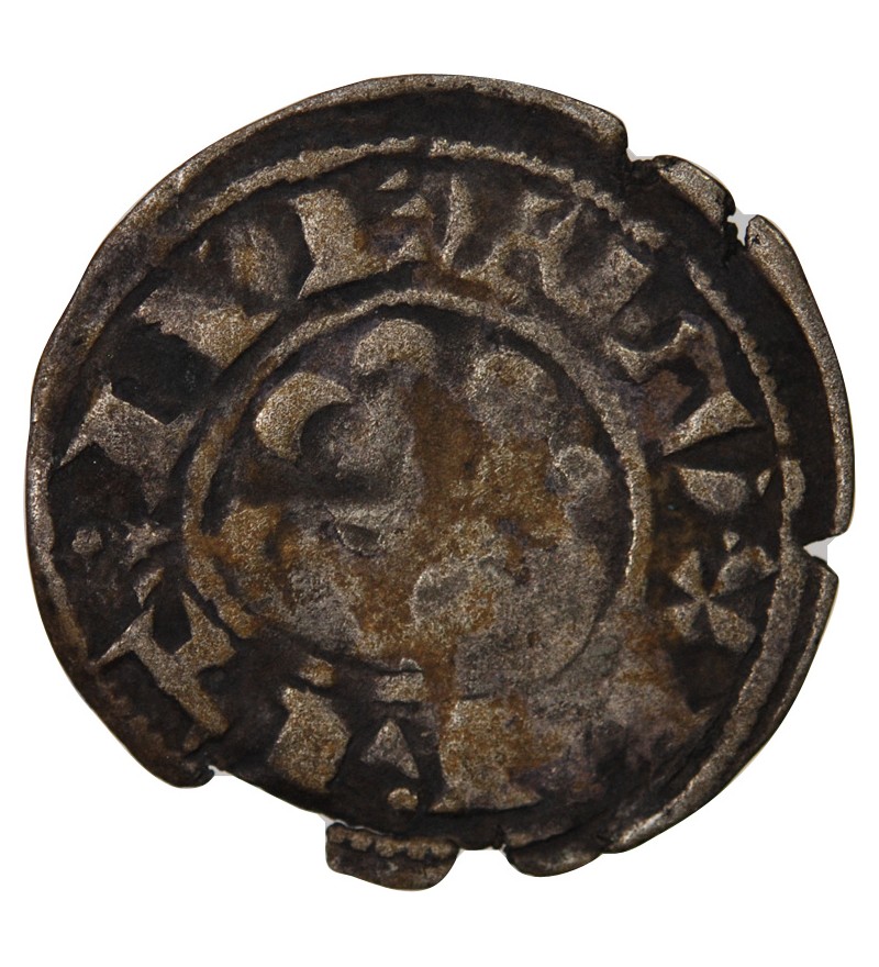 Guy de Thouars 1 denier Billon 1186-1213 T Nantes