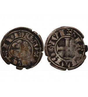 Guy de Thouars Denier Billon 1186-1213 T Nantes 2