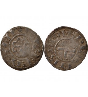 DUCHÉ DE BRETAGNE, GUY DE THOUARS - DENIER 1186 / 1213 NANTES 2