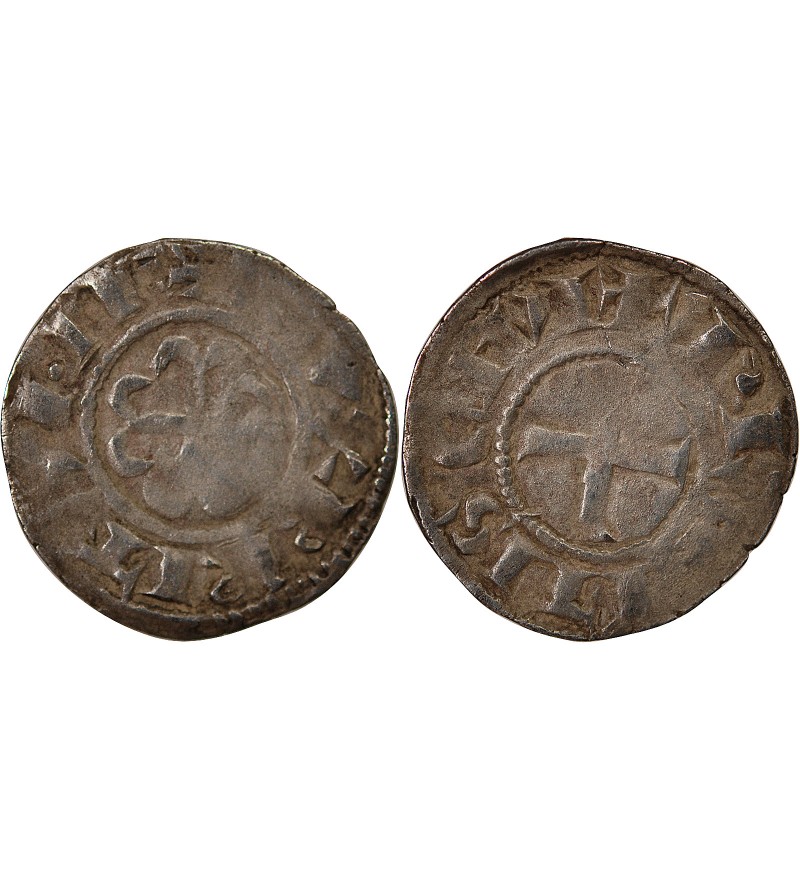 DUCHÉ DE BRETAGNE, GUY DE THOUARS - DENIER 1186 / 1213 NANTES