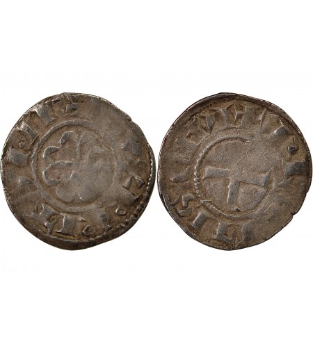 DUCHÉ DE BRETAGNE, GUY DE THOUARS - DENIER 1186 / 1213 NANTES