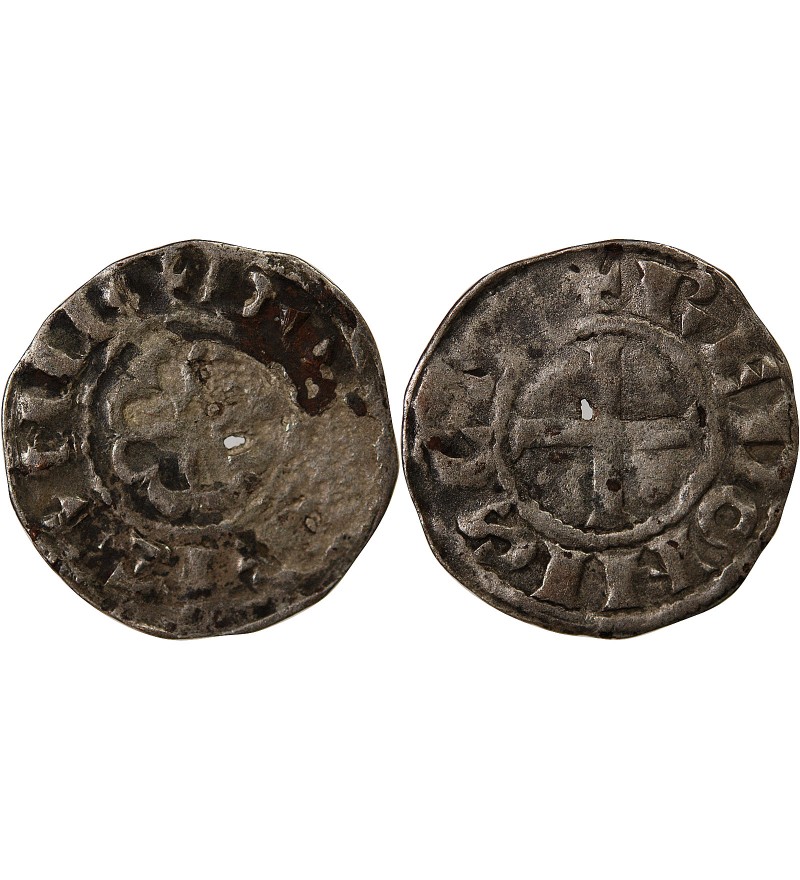 DUCHÉ DE BRETAGNE, GUY DE THOUARS - DENIER 1186 / 1213 RENNES