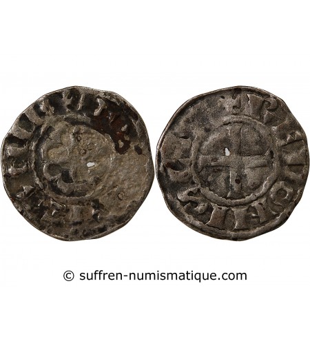 DUCHÉ DE BRETAGNE, GUY DE THOUARS - DENIER 1186 / 1213 RENNES