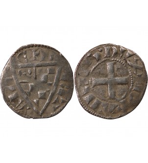 DUCHÉ DE BRETAGNE, JEAN Ier LE ROUX - DENIER 1237 / 1286 2