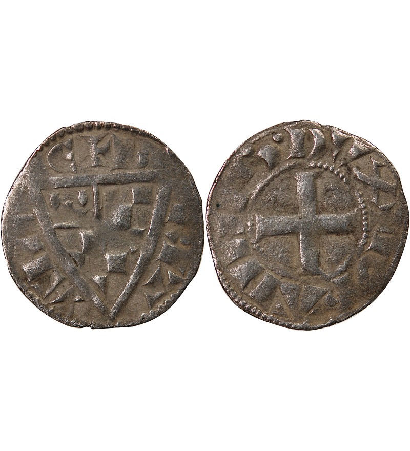 DUCHÉ DE BRETAGNE, JEAN Ier LE ROUX - DENIER 1237 / 1286
