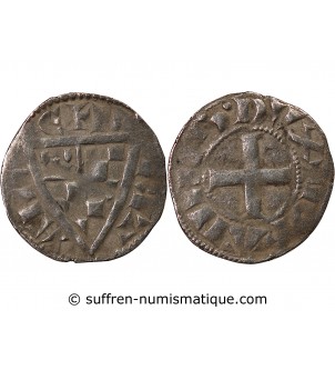 DUCHÉ DE BRETAGNE, JEAN Ier LE ROUX - DENIER 1237 / 1286