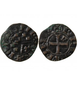 DUCHÉ DE BRETAGNE, JEAN II - DENIER 1286 / 1305 NANTES 2