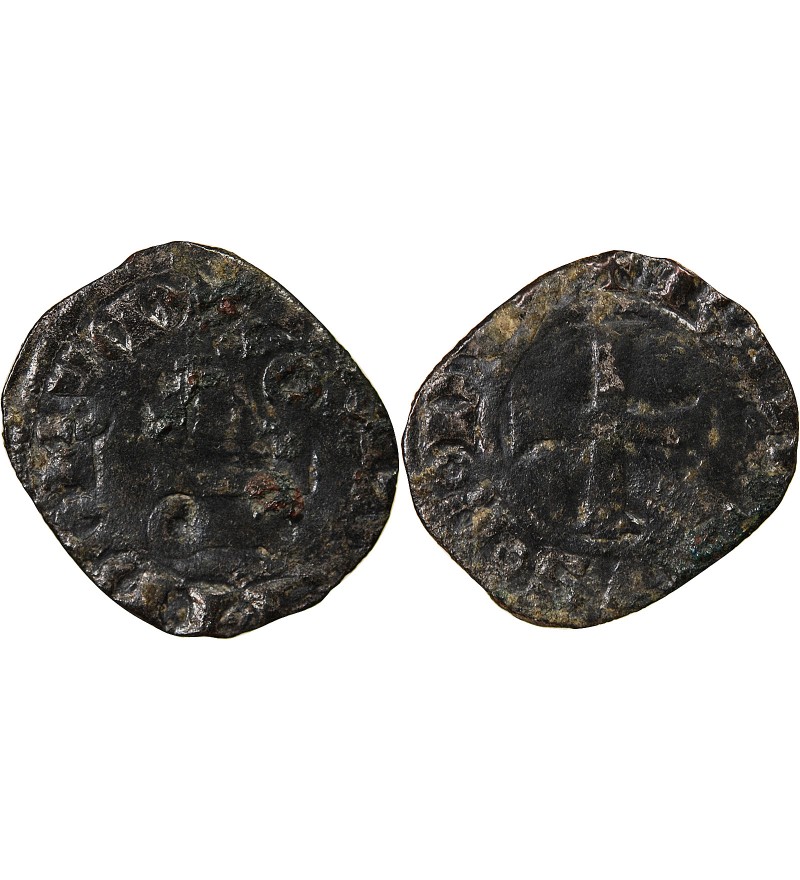 DUCHÉ DE BRETAGNE, CHARLES DE BLOIS - DENIER 1341 / 1364 NANTES