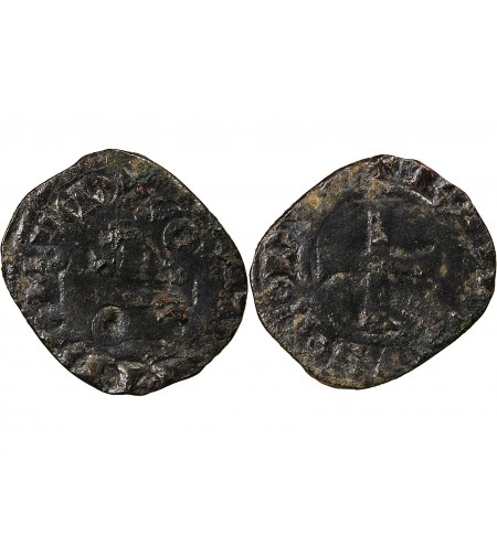 DUCHÉ DE BRETAGNE, CHARLES DE BLOIS - DENIER 1341 / 1364 NANTES
